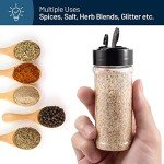 Clear Spice Jars 6 Pack with Shaker Lids