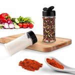 Clear Spice Jars 6 Pack with Shaker Lids