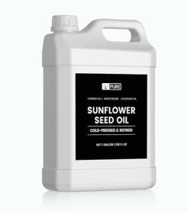 Sunflower Seed Oil - Cold-Pressed, 1 Gallon
