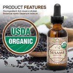 Organic Cold Pressed Sesame Seed Oil - 2 oz