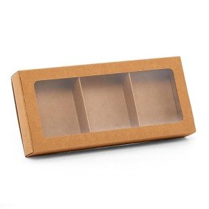 Kraft Soap Boxes with Clear Window - 100 Pack