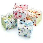 Floral Gift Boxes with Ribbons - 20 Pack