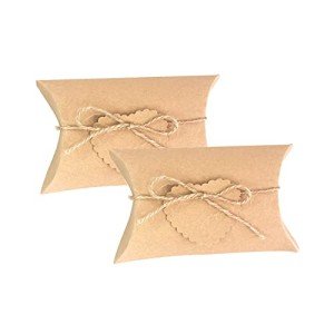 Kraft Pillow Candy Boxes for Wedding Favors