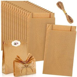 50 Handmade Soap Paper Bags with Jute Ropes