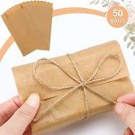 50 Handmade Soap Paper Bags with Jute Ropes