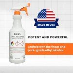 Handcrafted 99.5% Denatured 200 Proof Alcohol Spray - 32oz