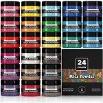 24 Color Mica Pigment Powder for Soap & Crafts