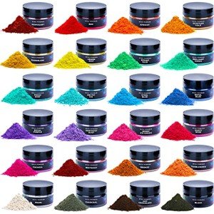 24 Jars Mica Powder for Soap and Cosmetics