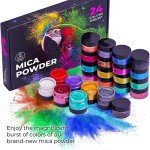 24 Jars Mica Powder for Soap and Cosmetics