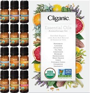 Top 12 Organic Essential Oils Set - Cliganic