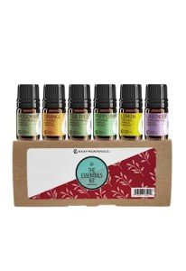 Essential Oils Set: Lavender, Lemon, Orange, Peppermint, Tea Tree, Rosemary
