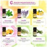 Essential Oils Set: Lavender, Lemon, Orange, Peppermint, Tea Tree, Rosemary