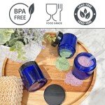 12-Pack of 4 oz Cobalt Blue Glass Jars