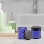 12-Pack of 4 oz Cobalt Blue Glass Jars