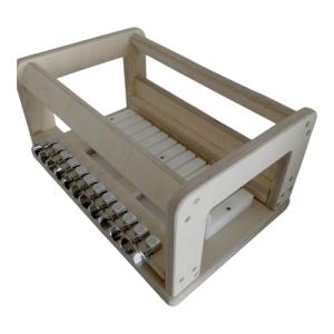 12-Wire Wooden Loaf Soap Cutter in Beige