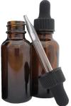 Amber Glass Dropper Bottles with Tapered Droppers - 2 Pack