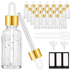 Clear Glass Eye Dropper Bottles 1oz - 24 Pack