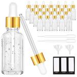 Clear Glass Eye Dropper Bottles 1oz - 24 Pack