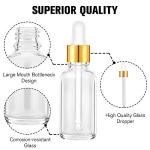 Clear Glass Eye Dropper Bottles 1oz - 24 Pack