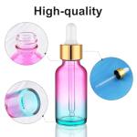 Rainbow 2 oz Glass Dropper Bottle Set