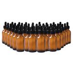 48 Pack Amber Glass Dropper Bottles, 2oz