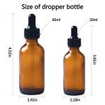 48 Pack Amber Glass Dropper Bottles, 2oz