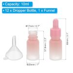 10ml Pink Glass Dropper Bottles - 12 Pack