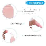 10ml Pink Glass Dropper Bottles - 12 Pack