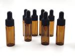 15 Packs of Mini Amber Dropper Bottles