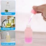 10ml Pink Glass Dropper Bottles - 12 Pack