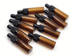 15 Packs of Mini Amber Dropper Bottles