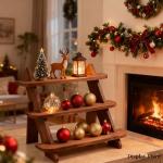 3 Tier Wooden Earring & Ring Holder Display Stand