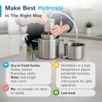 KD5 Stainless Steel Hydrosol Maker, Essential Oil Distiller