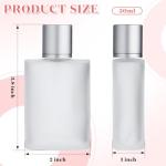 6 Pack Refillable Frosted Glass Perfume Atomizers
