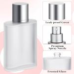6 Pack Refillable Frosted Glass Perfume Atomizers