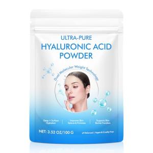 Pure Hyaluronic Acid Powder for Hydration and Anti-Aging