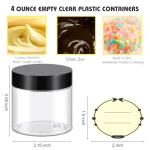 12-Pack Clear Plastic Jars for Handmade Cosmetics