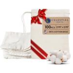 100 Cotton Muslin Drawstring Bags by Celestial Gifts