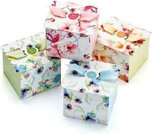 Floral Gift Boxes with Ribbons - 20 Pack
