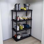 Sturdy 4-Shelf Ventilated Storage Organizer Unit