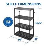 Sturdy 4-Shelf Ventilated Storage Organizer Unit