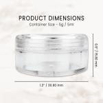 100 Pack High Quality 5g Plastic Sample Jars