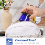 24 Pack Round Blue Glass Jars with Lids