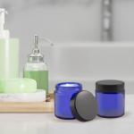 12-Pack of 4 oz Cobalt Blue Glass Jars