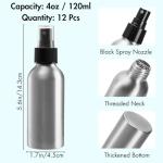 12 Pack Aluminum Mist Spray Bottles for Travel