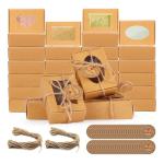 60 Pack Mini Kraft Soap Gift Boxes