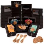 32 Black Soap Boxes with Windows for Gift Packing