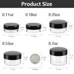 10 Travel Cosmetic Jars with Mini Spatulas