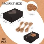 32 Black Soap Boxes with Windows for Gift Packing