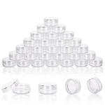 50 Clear Sample Jars with Lids and Labels